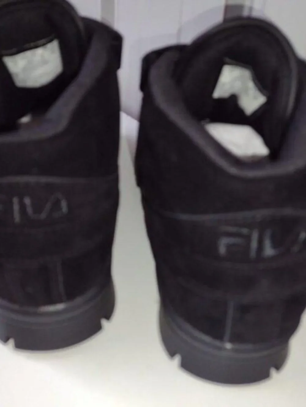 Size 7 Fila Men's Black Synthetic Suede Leather Casual Dress Boots